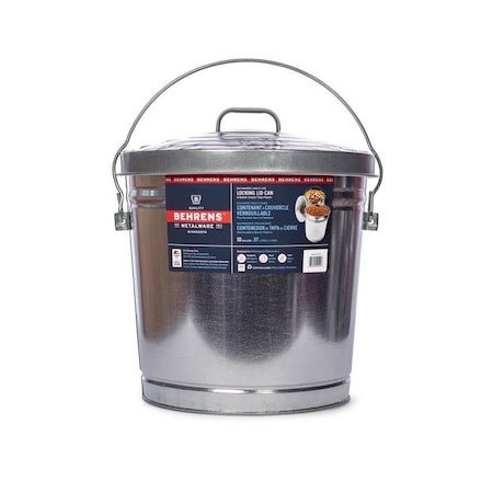 Behrens Behrens Gray Locking Lid Metal Pet Food Storage Container For All Pets 6110